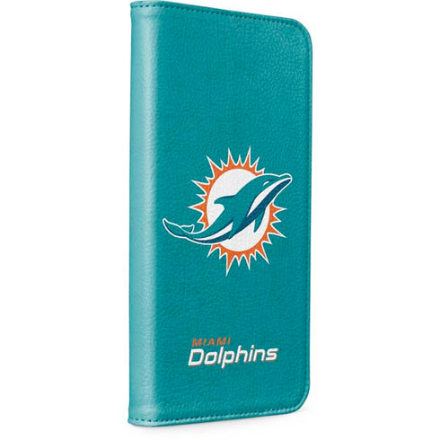 NFL Miami Dolphins Distressed- Aqua iPhone 15 Plus Folio Case