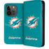 NFL Miami Dolphins Distressed- Aqua iPhone 15 Pro Folio Case