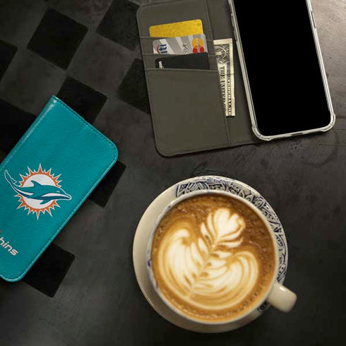 NFL Miami Dolphins Distressed- Aqua iPhone 15 Pro Folio Case