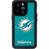 NFL Miami Dolphins Distressed- Aqua iPhone 15 Pro Waterproof Case