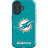 NFL Miami Dolphins Distressed- Aqua iPhone 16 Plus Impact Case