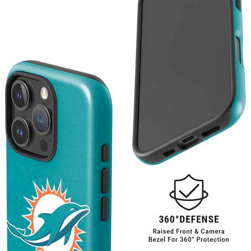 NFL Miami Dolphins Distressed- Aqua iPhone 16 Pro Magsafe Impact Case