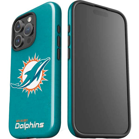 NFL Miami Dolphins Distressed- Aqua iPhone 16 Pro Max Impact Case