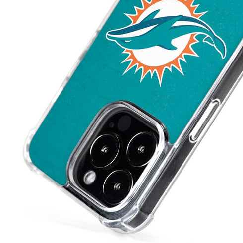 NFL Miami Dolphins Distressed- Aqua iPhone 16 Pro Max MagSafe Case