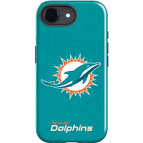 NFL Miami Dolphins Distressed- Aqua iPhone 16e Impact Case