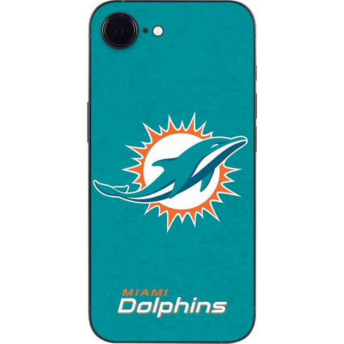 NFL Miami Dolphins Distressed- Aqua iPhone 16e Skin