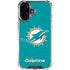 NFL Miami Dolphins Distressed- Aqua iPhone 17 Clear Case
