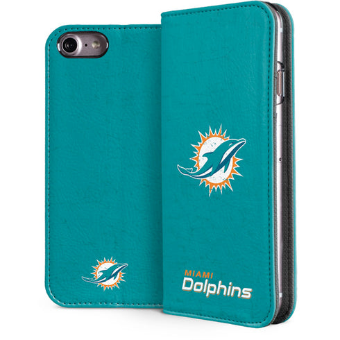 NFL Miami Dolphins Distressed- Aqua iPhone 8 Folio Case