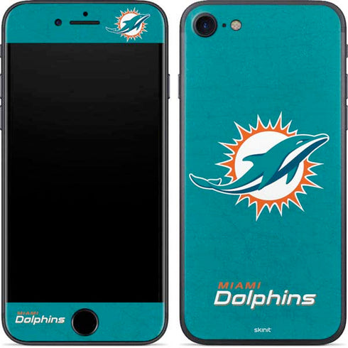 NFL Miami Dolphins Distressed- Aqua iPhone 8 Skin
