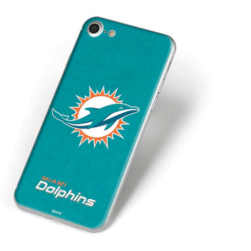 NFL Miami Dolphins Distressed- Aqua iPhone 8 Skin