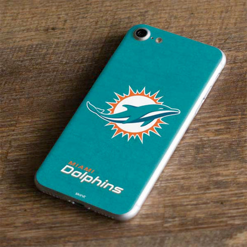 NFL Miami Dolphins Distressed- Aqua iPhone 8 Skin