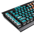 NFL Miami Dolphins Distressed- Aqua K95 RGB PLATINUM Mechanical Gaming Keyboard Skin