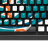 NFL Miami Dolphins Distressed- Aqua K95 RGB PLATINUM Mechanical Gaming Keyboard Skin