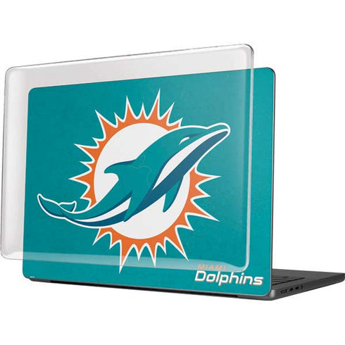 NFL Miami Dolphins Distressed- Aqua MacBook Pro 14in (2021-24) Case plus Skin