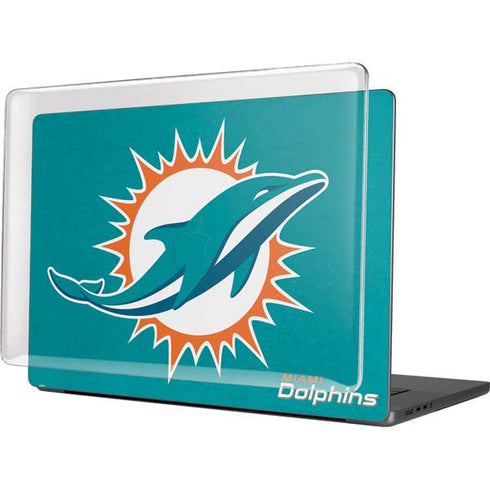 NFL Miami Dolphins Distressed- Aqua MacBook Cases