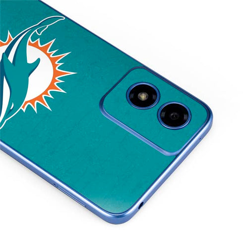NFL Miami Dolphins Distressed- Aqua Moto G Play 4G (2024) Skin