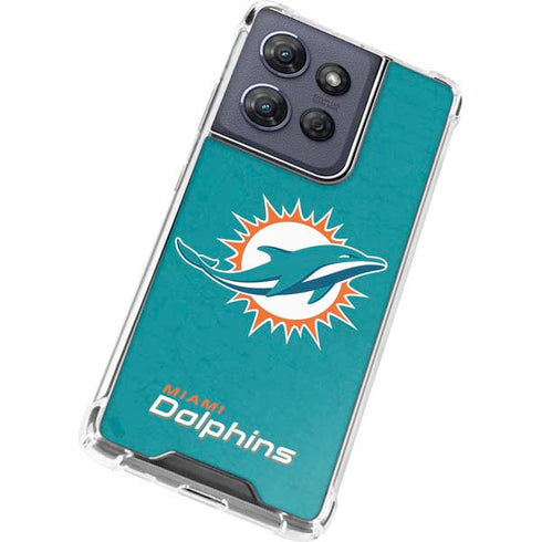 NFL Miami Dolphins Distressed- Aqua Moto G Power 5G (2025) Clear Case