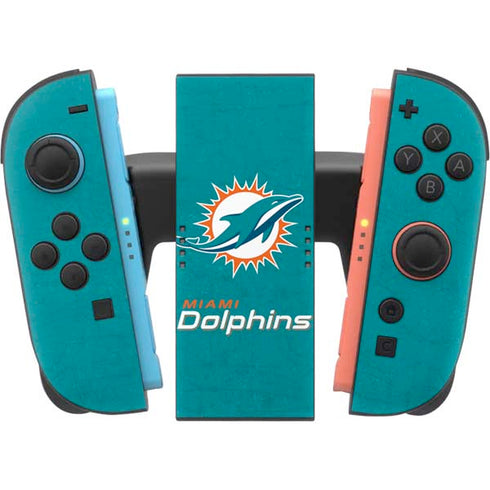 NFL Miami Dolphins Distressed- Aqua Nintendo Switch 2 (2025) Joy-Con Controller Skin