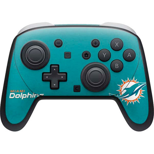 NFL Miami Dolphins Distressed- Aqua Nintendo Skins