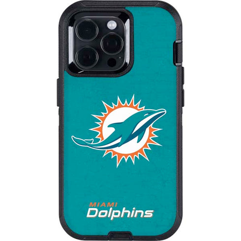 NFL Miami Dolphins Distressed- Aqua Otterbox Defender iPhone Skin