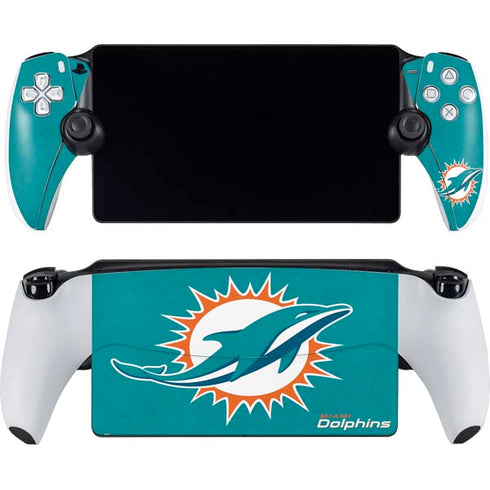 NFL Miami Dolphins Distressed- Aqua PlayStation PS5 Skins