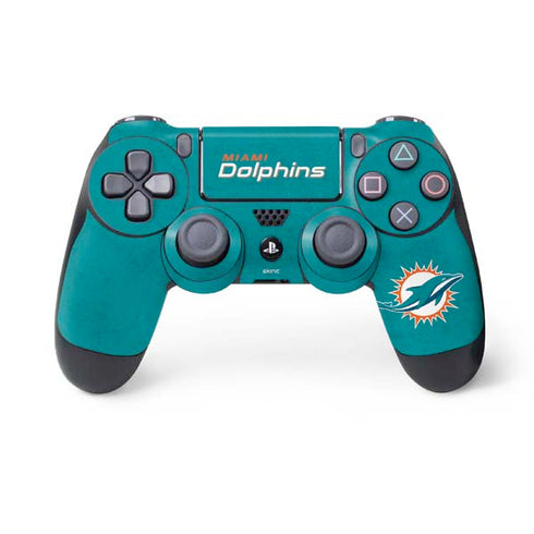 NFL Miami Dolphins Distressed- Aqua PlayStation PS4 Skins