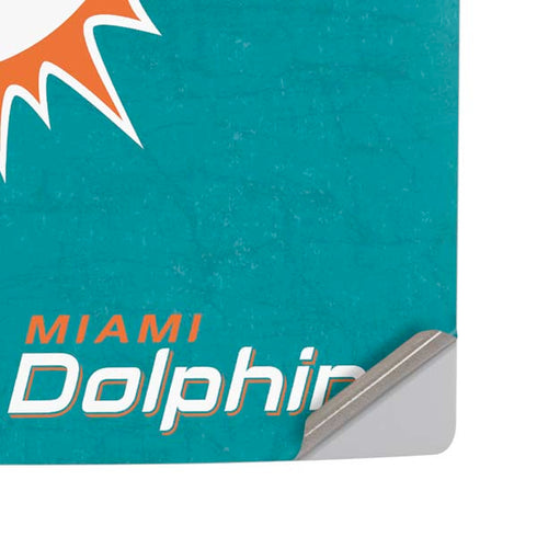 NFL Miami Dolphins Distressed- Aqua PS5 Pro Disk Console Skin