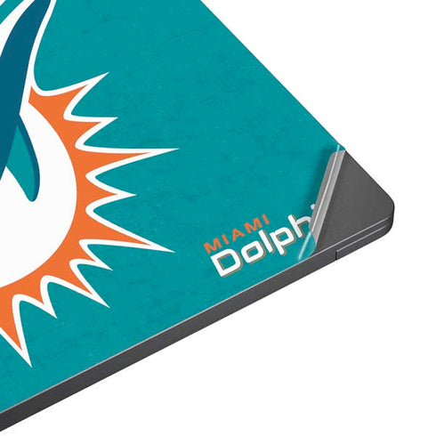 NFL Miami Dolphins Distressed- Aqua Surface Laptop 7 15in Skin