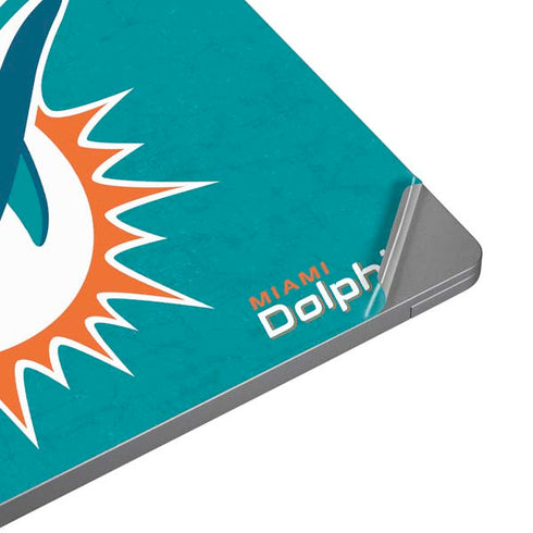 NFL Miami Dolphins Distressed- Aqua Laptop Skins