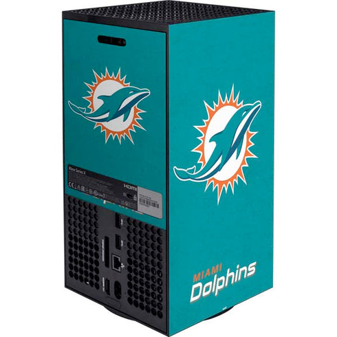 NFL Miami Dolphins Distressed- Aqua Xbox Series X Bundle Skin