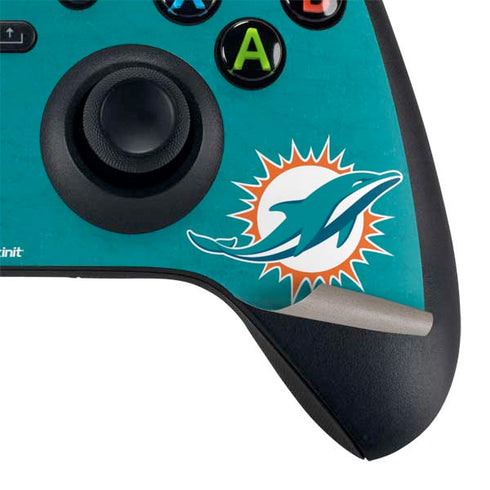 NFL Miami Dolphins Distressed- Aqua Xbox Series X Bundle Skin
