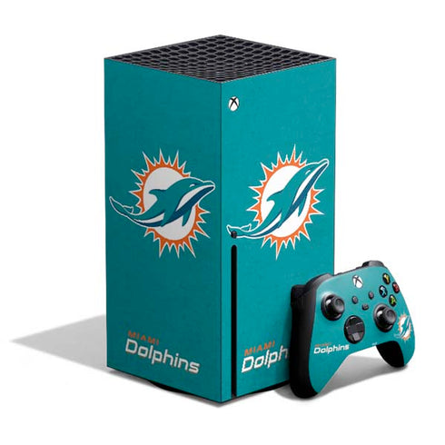 NFL Miami Dolphins Distressed- Aqua Xbox Series X Skins