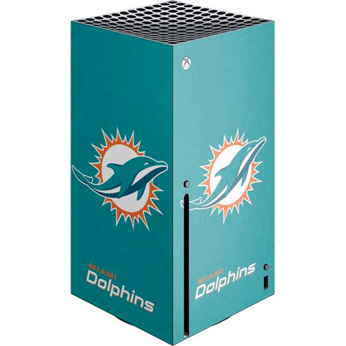 NFL Miami Dolphins Distressed- Aqua Xbox Series X Skins