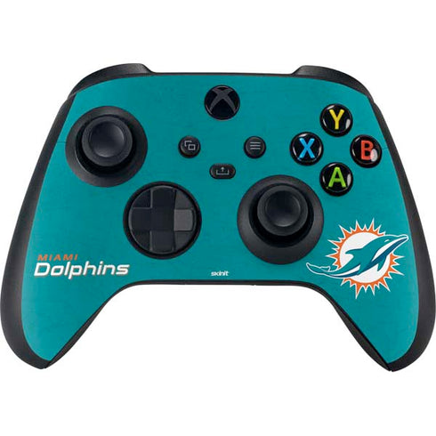 NFL Miami Dolphins Distressed- Aqua XBox Series X Digital Edition Bundle Skin