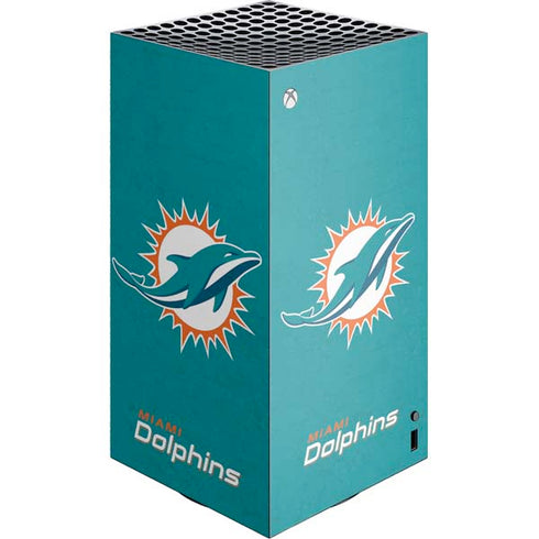 NFL Miami Dolphins Distressed- Aqua XBox Series X Digital Edition Console Skin
