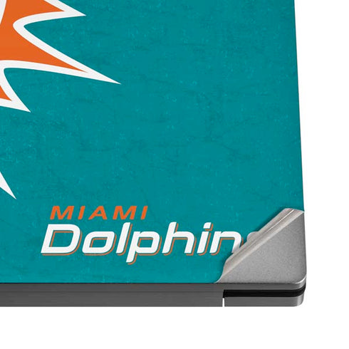 NFL Miami Dolphins Distressed- Aqua Dell XPS Skin