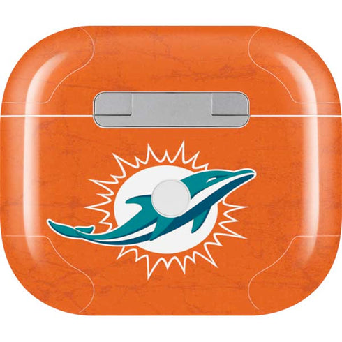 NFL Miami Dolphins Distressed- Orange Apple AirPods (3rd Gen 2021) Skin