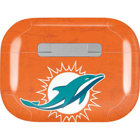 NFL Miami Dolphins Distressed- Orange Apple AirPods Pro Skin