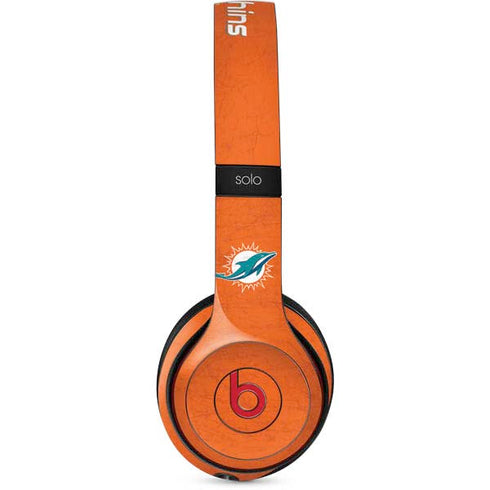 NFL Miami Dolphins Distressed- Orange Beats Solo 3 Wireless Skin