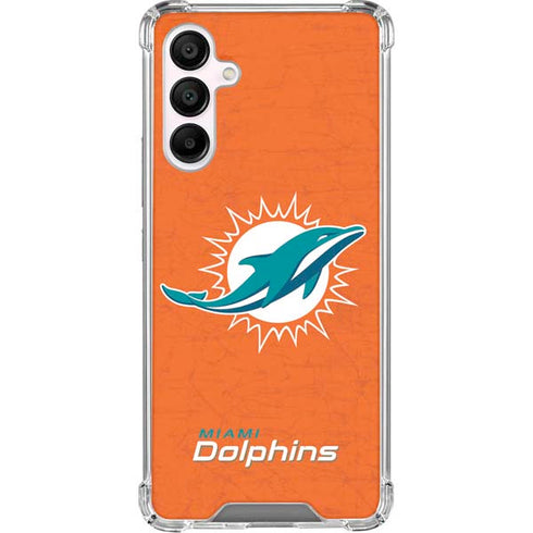 NFL Miami Dolphins Distressed- Orange Galaxy A16 5G Clear Case