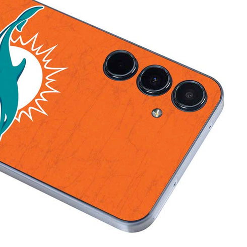 NFL Miami Dolphins Distressed- Orange Galaxy A35 5G Skin