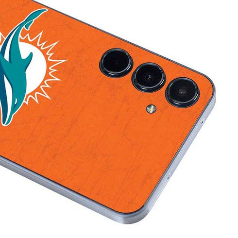 NFL Miami Dolphins Distressed- Orange Galaxy A36 5G Skin