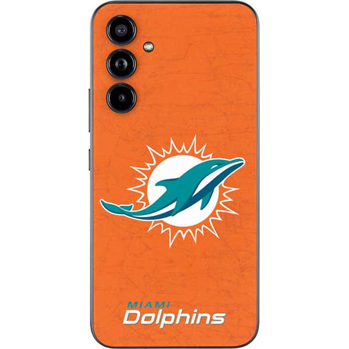 NFL Miami Dolphins Distressed- Orange Galaxy A54 5G Skin