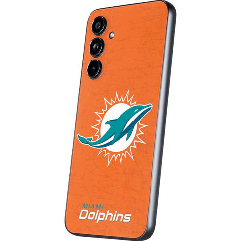NFL Miami Dolphins Distressed- Orange Galaxy A54 5G Skin