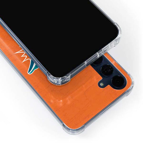 NFL Miami Dolphins Distressed- Orange Galaxy A55 5G Clear Case
