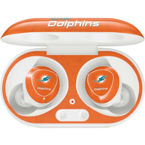 NFL Miami Dolphins Distressed- Orange Galaxy Buds Plus Skin