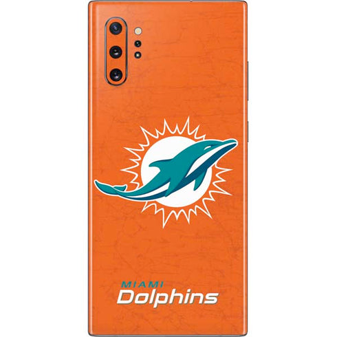 NFL Miami Dolphins Distressed- Orange Galaxy Note 10 Plus Skin
