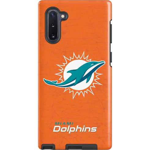 NFL Miami Dolphins Distressed- Orange Galaxy Cases
