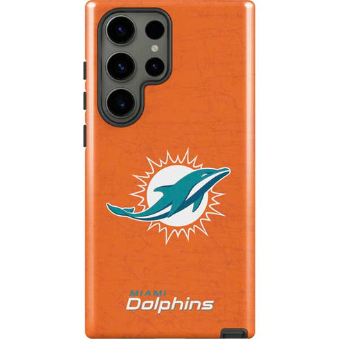 NFL Miami Dolphins Distressed- Orange Galaxy S23 Ultra Pro Case