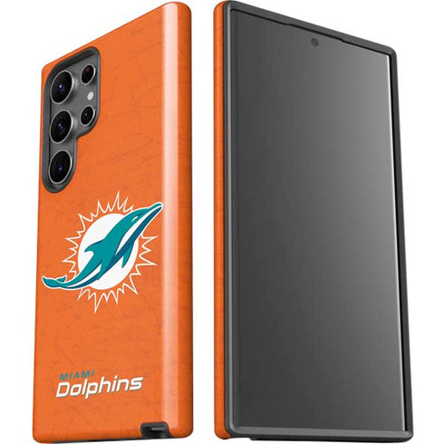 NFL Miami Dolphins Distressed- Orange Galaxy S23 Ultra Pro Case